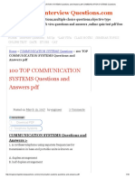 100 Top Communication Systems Questions and Answers PDF Communication Systems Questions