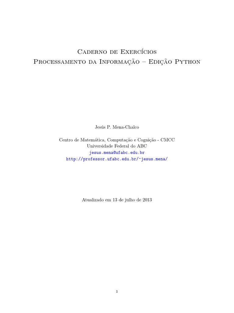 Caderno de Exercícios em Python | PDF | Creative Commons | Python ...
