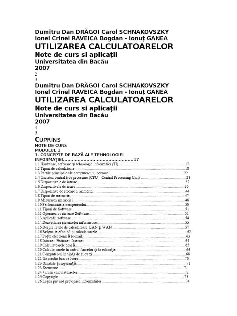 Descrieti Pe Scurt Rolul Calculatoarelor Din Reteaua Internet Utilizarea Calculatorului - Virginia Carte | PDF