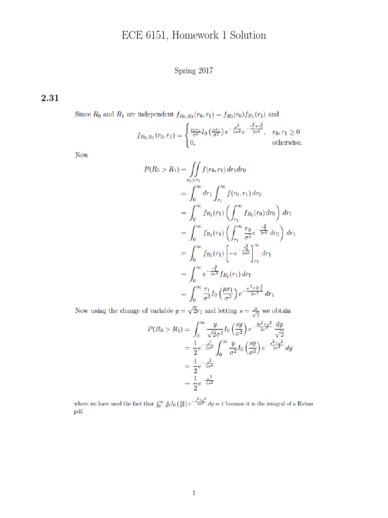 ECE6151 HW1 Solution | PDF | Teaching Methods & Materials