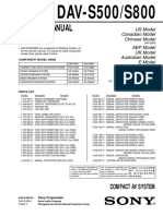 Sony - Dav s500, Dav s800 PDF