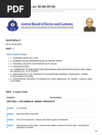 Combined Customs Tariff 2016-17