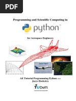 Programming and Scientific Computing in Python For Aerospace Engineers - J Hoekstra (TU Delft)