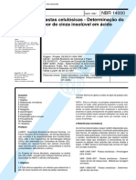 NBR 14000 - Pastas Celulosicas - Determinacao Do Teor de Cinza Insoluvel em Acido