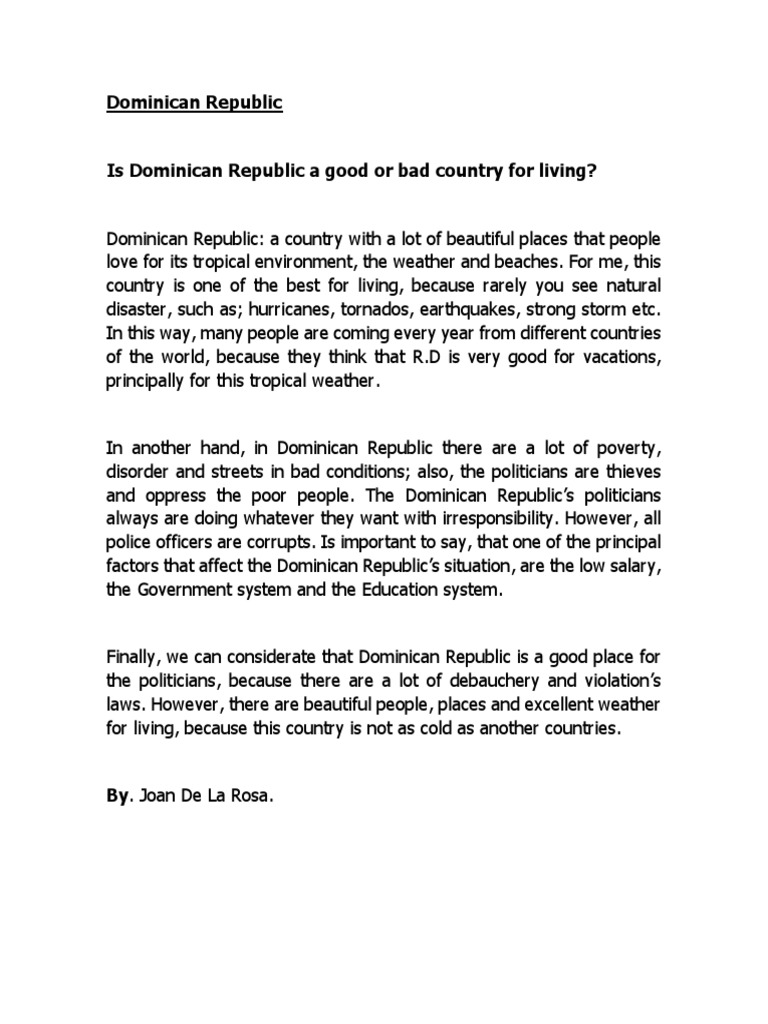 dominican republic essay