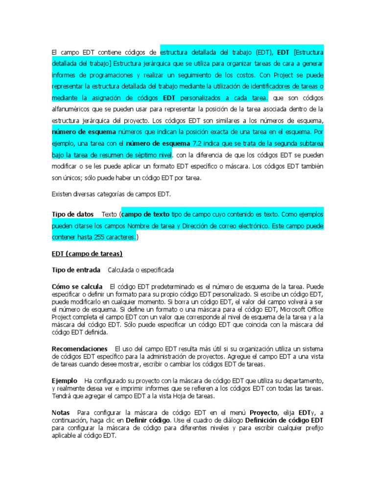 Guía detallada sobre el uso y configuración de los códigos EDT en ...