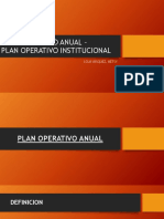 Plan Operativo Anual – Plan Operativo Institucional