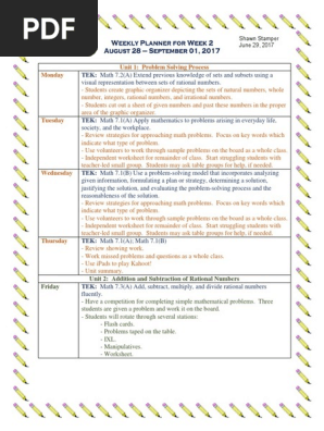 week planner
