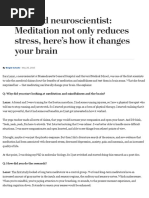 Harvard Neuroscientist_ Meditation Not Only Reduces Stress, Here’s How It Changes Your Brain - The Washington Post