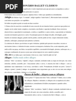 Dicionário Ballet Clássico