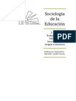 Programa Sociología de La Educación - Lengua y Literatura