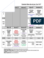 Calendari Últims Dies de Juny 2017