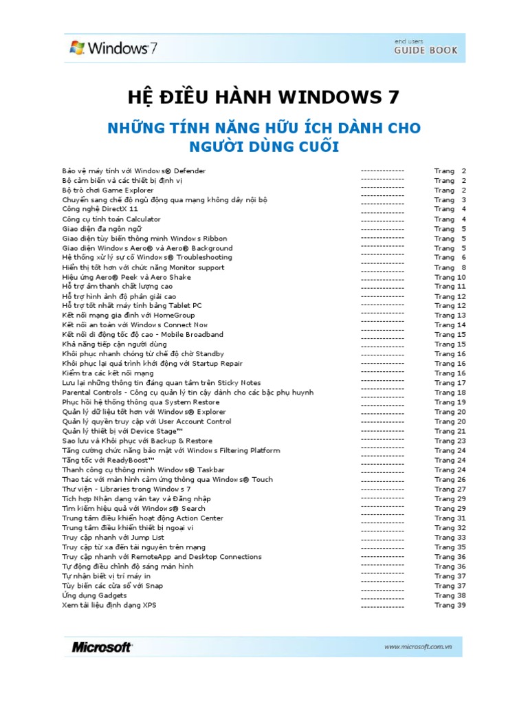 WINDOWS7 Guidebook End Users | PDF