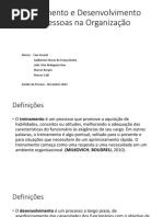 Treinamento e Desenvolvimento GPS