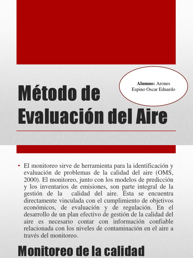 Métodos de Monitoreo de Calidad del Aire | PDF | La contaminación del ...