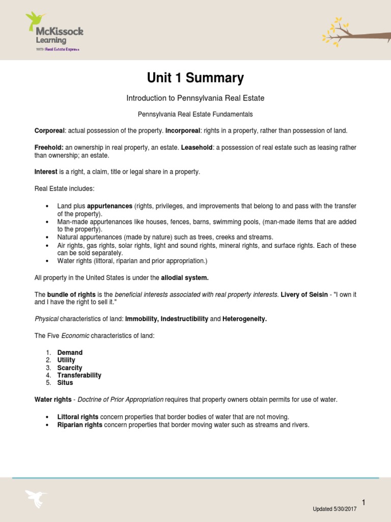 Understanding the Fundamental Concepts of Pennsylvania Real Estate