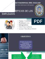 NIC 19 BENEFICIOS DE LOS EMPLEADOS