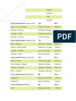 Fixture Copa Confederaciones 2017