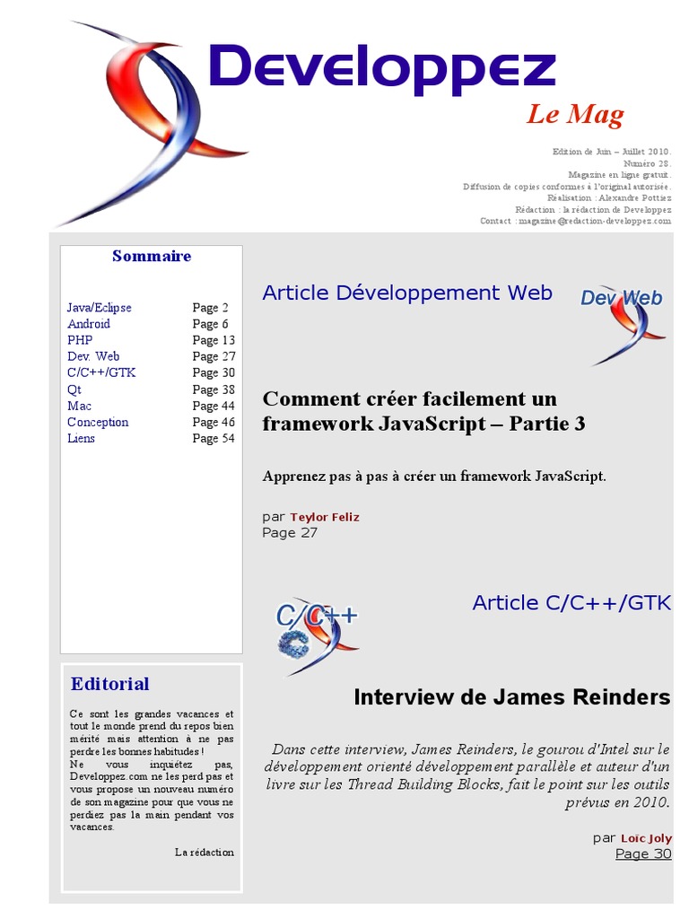 Dev Mag 201006 | PDF | Eclipse (Logiciel) | Java (Langage de programmation)