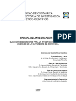 UCR Manual Del Investigador Del Comite Etico Cientifico PDF