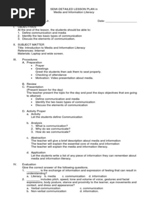 SEMI Detailed Lesson Plan Format (Autosaved)