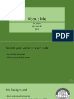 About Me Narrated Powerpoint