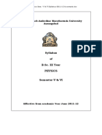 B.sc. III Yr. Physics Sem. v & VI Syllabus 2011 12 & Onwards