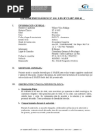Informe Psicológico (Wilmer Vilca Hidalgo)
