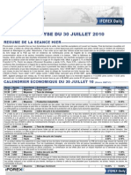 Analyse Du 30 Juillet 2010: Resume de La Seance Hier