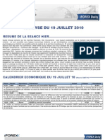 Analyse Du 19 Juillet 2010: Resume de La Seance Hier