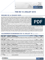 Analyse Du 12 Juillet 2010: Resume de La Seance Hier