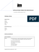 Anfrel Individual Application Form