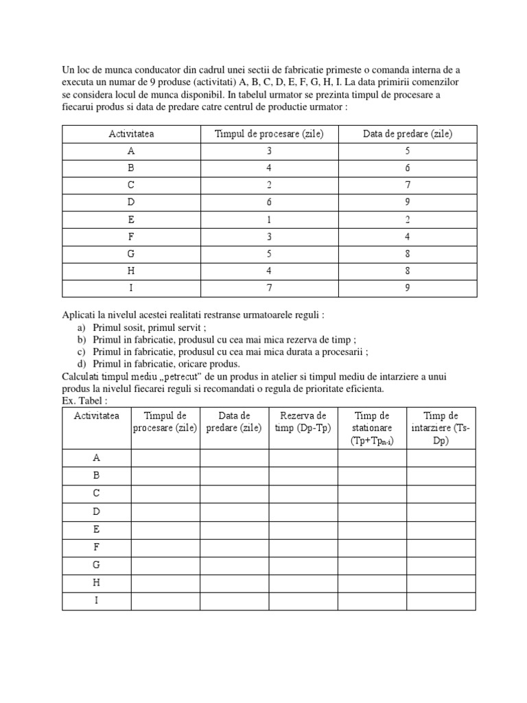 Reguli de Prioritate | PDF