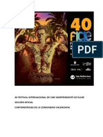 40 Festival Internacional de Cine Independiente de Elche. Sección Oficial. Comunidad Valenciana