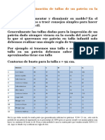 Aumento y Disminución de Tallas de Un Patrón en La Computadora - Mami