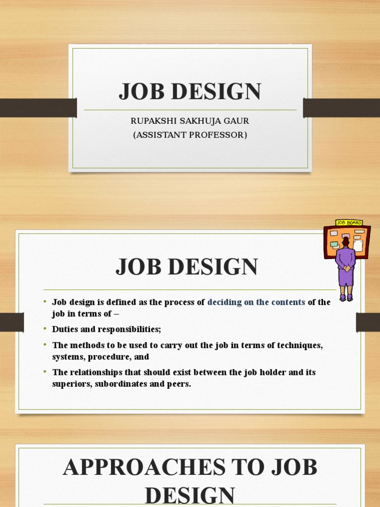 Job Design Ppt Employment Motivation