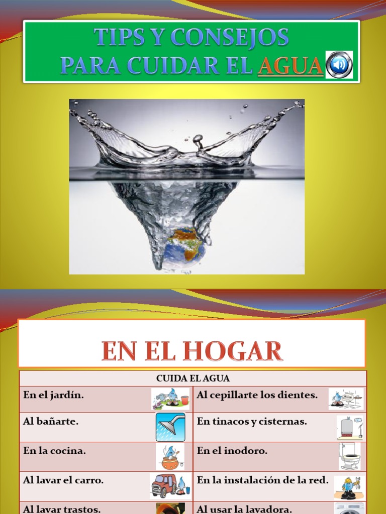 Tips y Consejos para El Cuidado Del Agua | PDF | Hogar, jardinería y ...