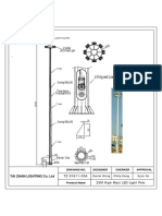 25M High Mast LED Light Pole Drawing 1