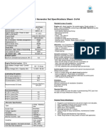 Diesel Generator Set Specifications Sheet-5 kVA