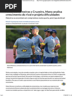 Mano Analisa Crescimento Do Rival e Projeta Dificuldades