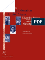 Overview of Higher Education in The United States Diversity Access and The Role of The Marketplace 2004 PDF