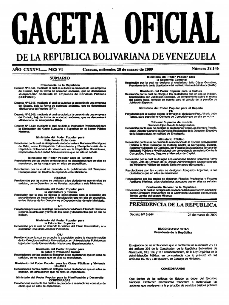 Instructivo Gastos Suntuarios PDF PDF Venezuela Administración Pública