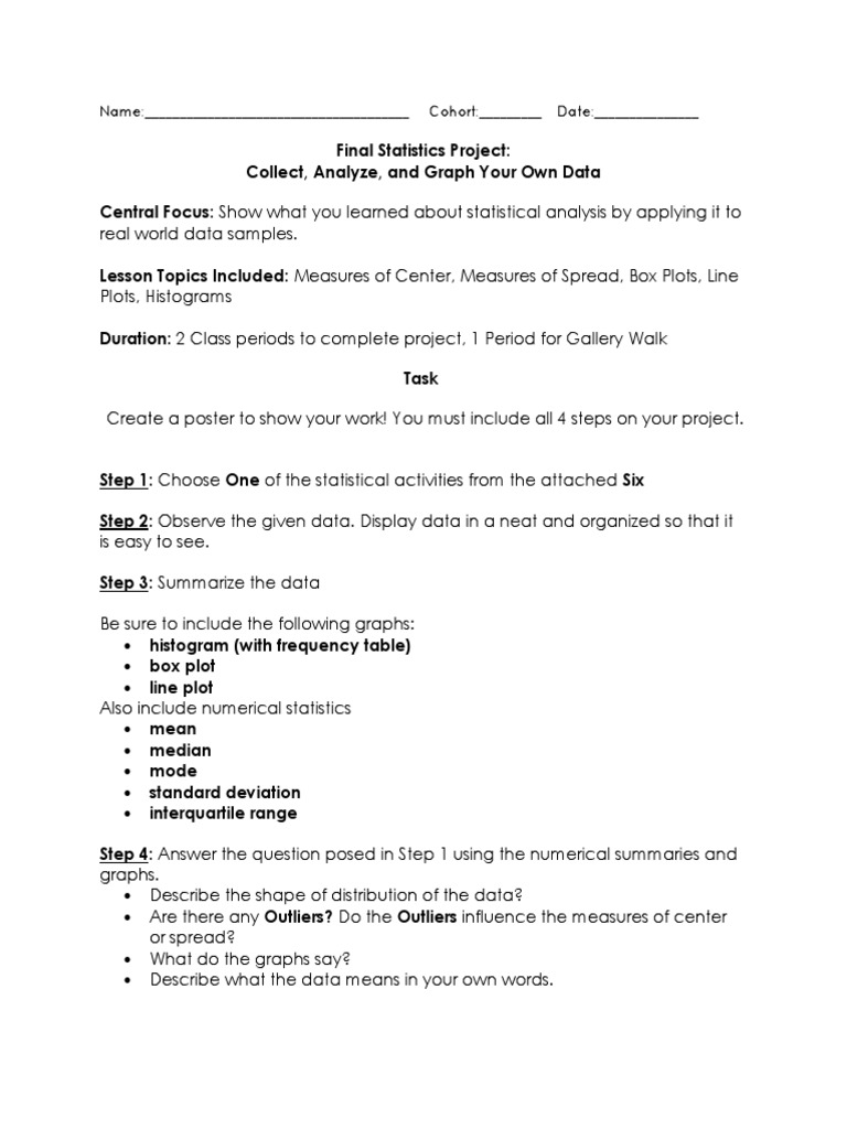Final Statistics Project Guide | PDF | Histogram | Mode (Statistics)