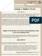 Driver Licensing vs. Right To Travel - The Lawful Path