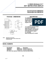 1.2 INCH (30.5mm) 5 X 7 Dot Matrix Stick Display: Superbright Red GMA8275C Superbright Red GMC8275C