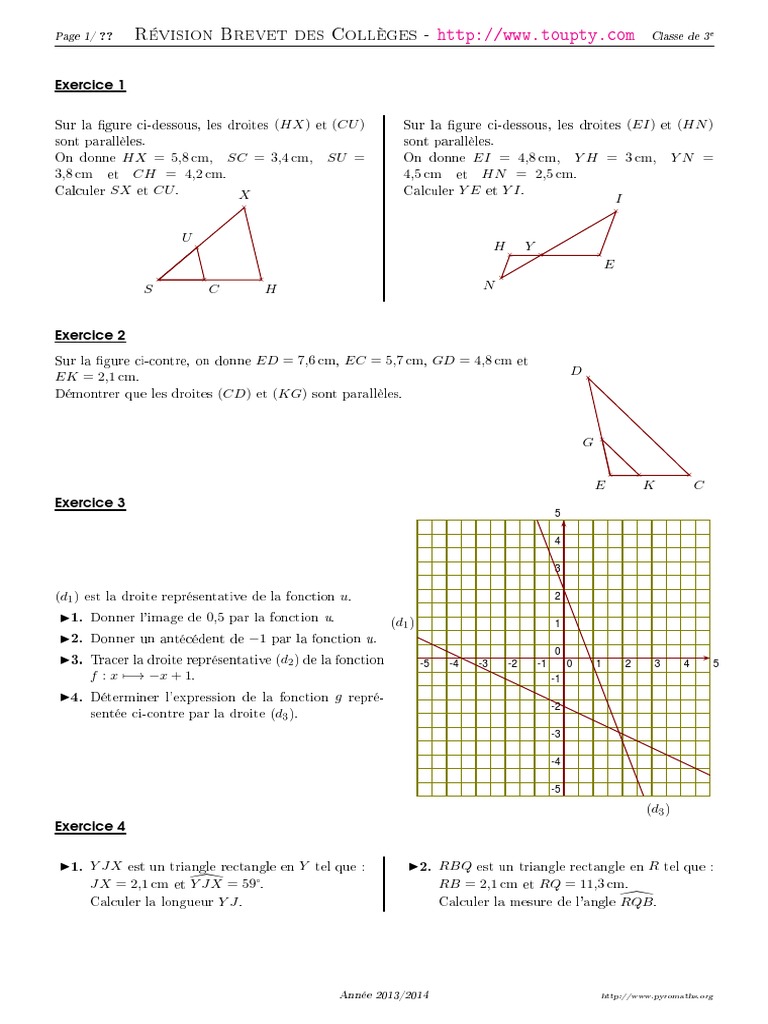 Sections De Solides 3ème Exercices Corrigés Pdf