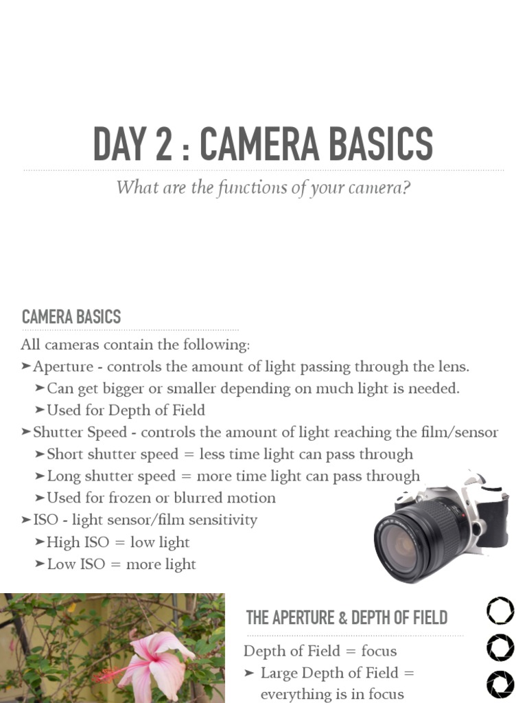Summer Institute 2017 Day 2: Camera Basics | PDF | Computers ...