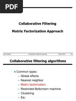 Collaborative Filtering Matrix Factorization Approach: Jeff Howbert Introduction To Machine Learning Winter 2012 #