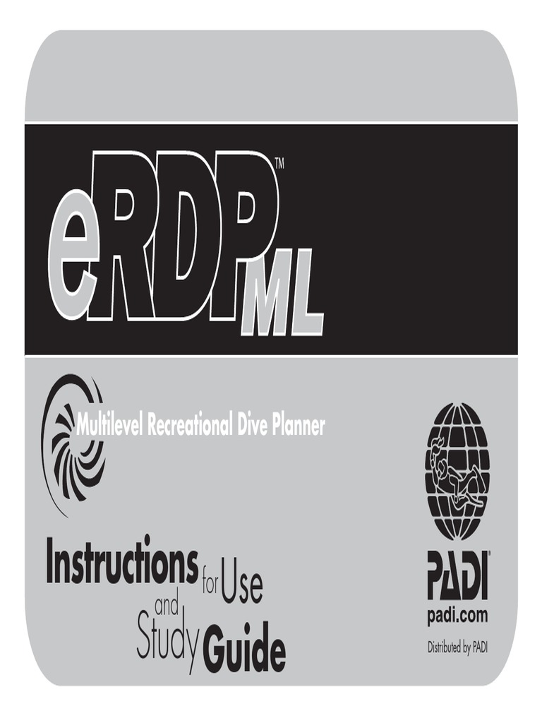 eRDPML InsforUse PDF PDF Scuba Diving Underwater Diving