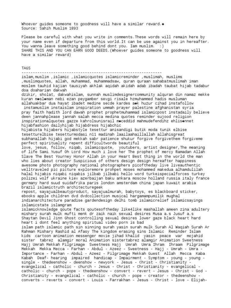 Youtube Tags PDF Sin Muhammad 